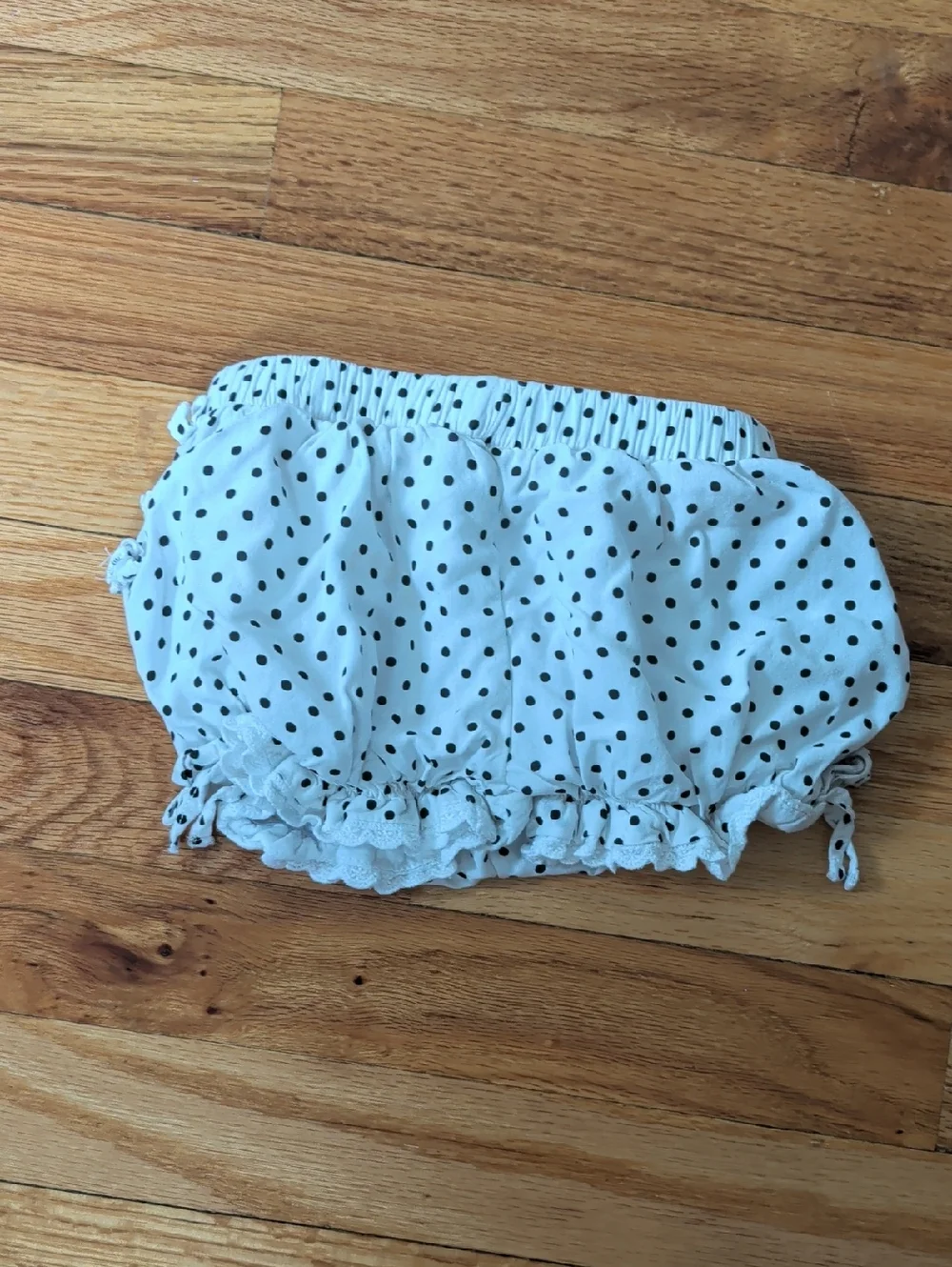 SweetHoney 2t White with Black Polka Dot Bloomers